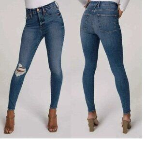 Good American Good Waist Distressed Skinny Jeans